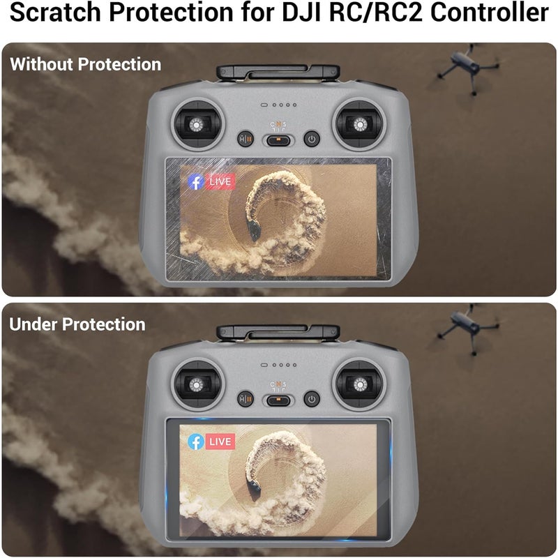 Dormercy 3 Pcs Screen Protector for DJI Mini 4 Pro, Glass HD Clear Compatible with DJI Mini 4/3 Pro/Mavic 3 Pro/Air 3/Air 2S RC/RC 2 Remote Controller Accessories - Image 4
